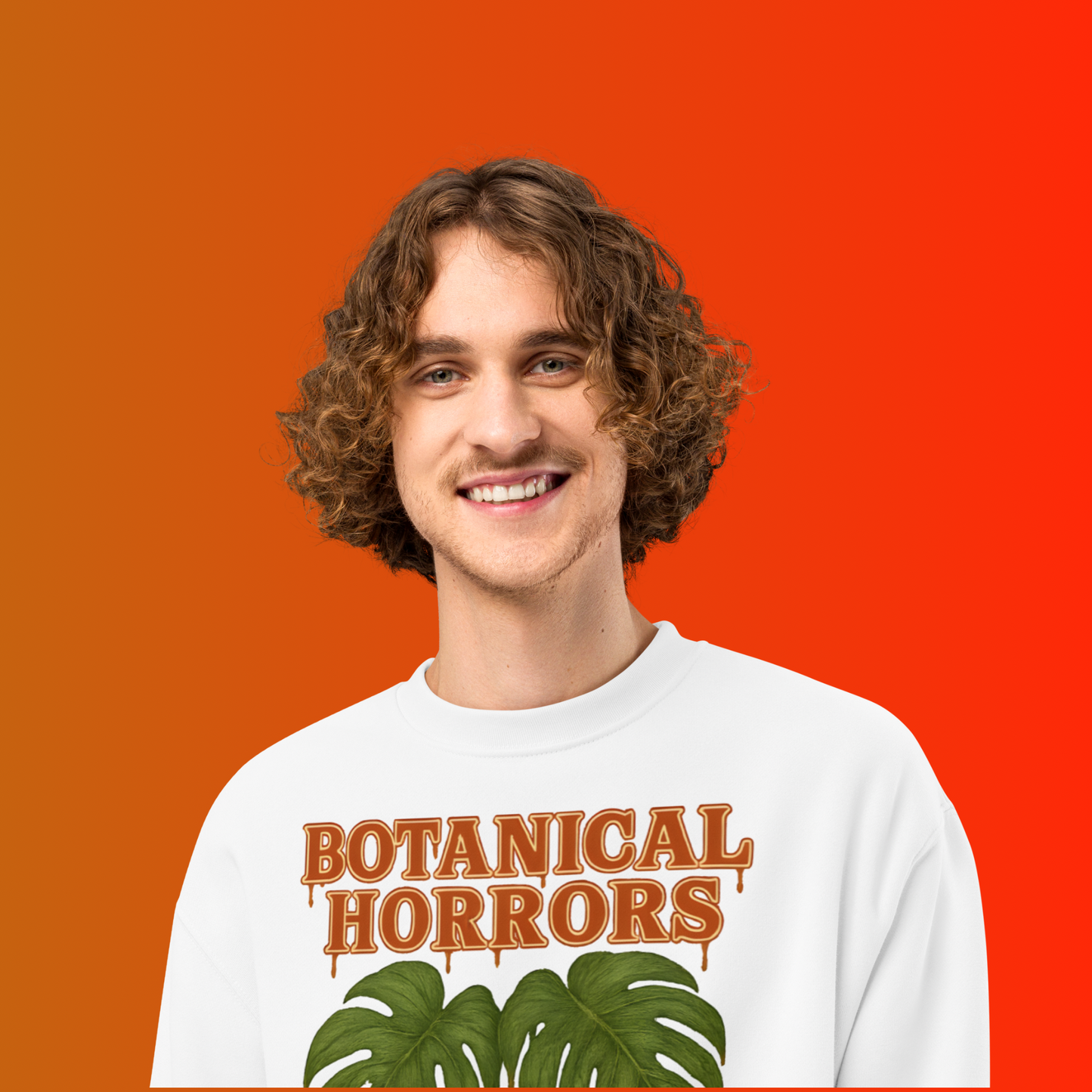 Creepy Monstera Horror Plant Sweatshirt β Botanical Halloween Graphic Sweatshirt