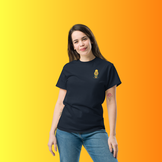 Angry Sunflower T-Shirt F&B – Funny Plant Lover Graphic Tee for Gardeners & Cactus Fans