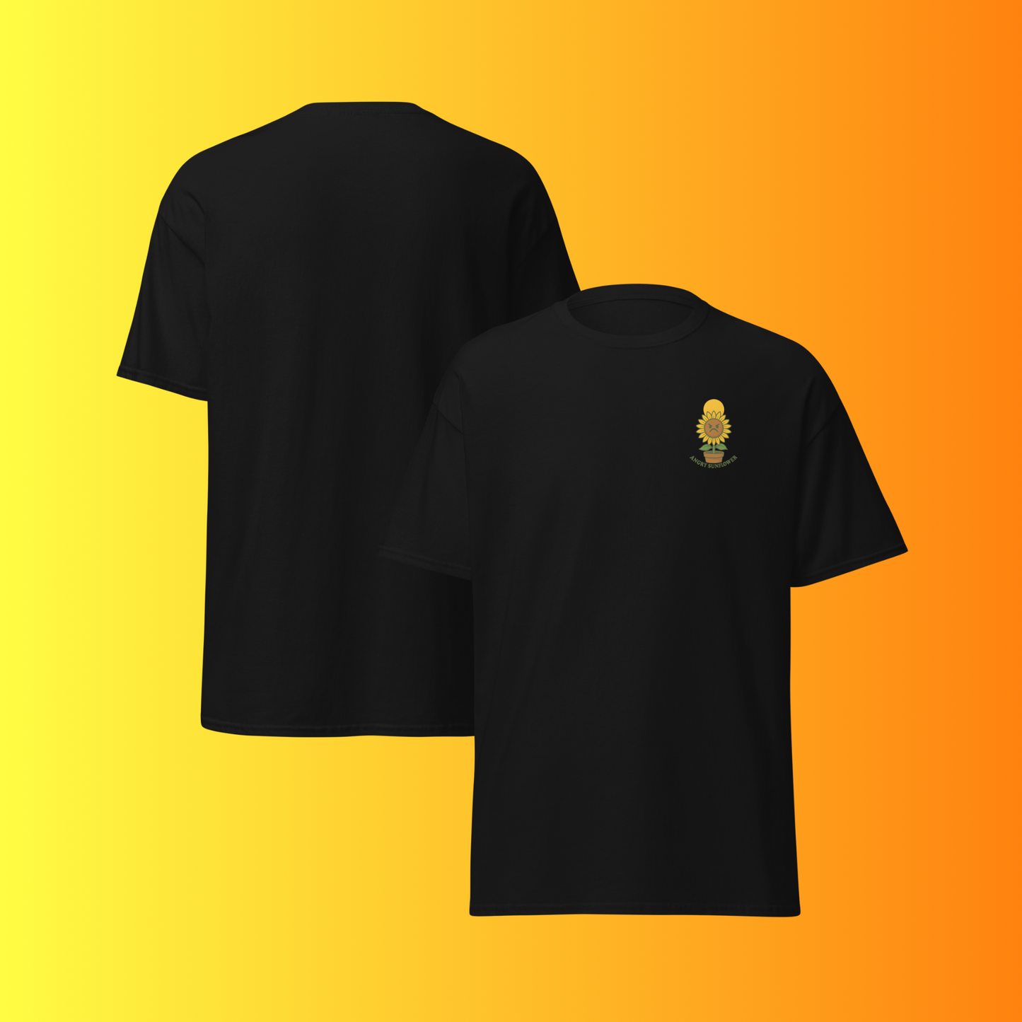 Angry Sunflower T-Shirt – Funny Plant Lover Graphic Tee for Gardeners & Cactus Fans
