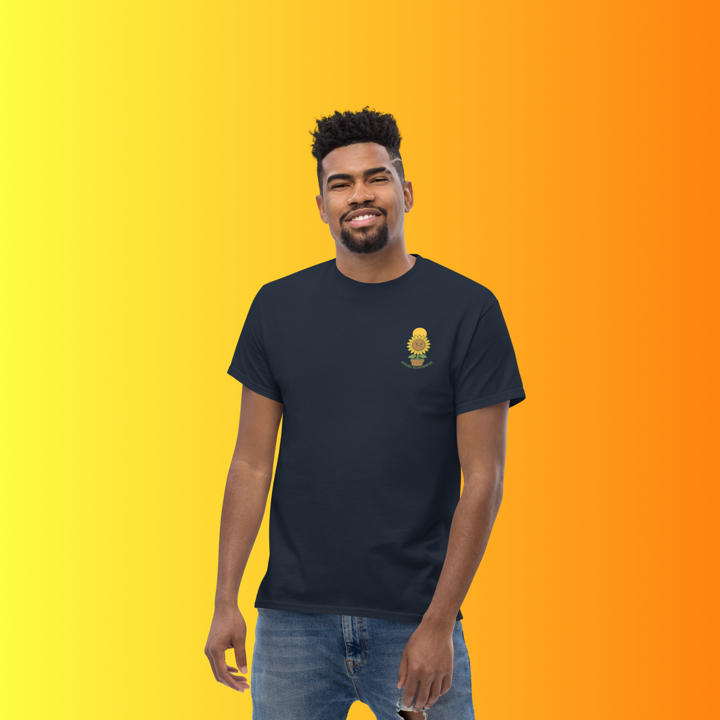 Angry Sunflower T-Shirt – Funny Plant Lover Graphic Tee for Gardeners & Cactus Fans