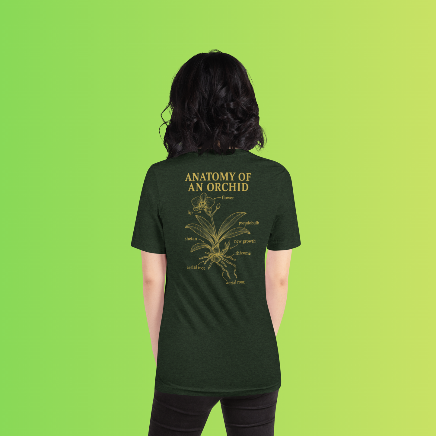 Anatomy of an Orchid – Botanical Back Print Tee