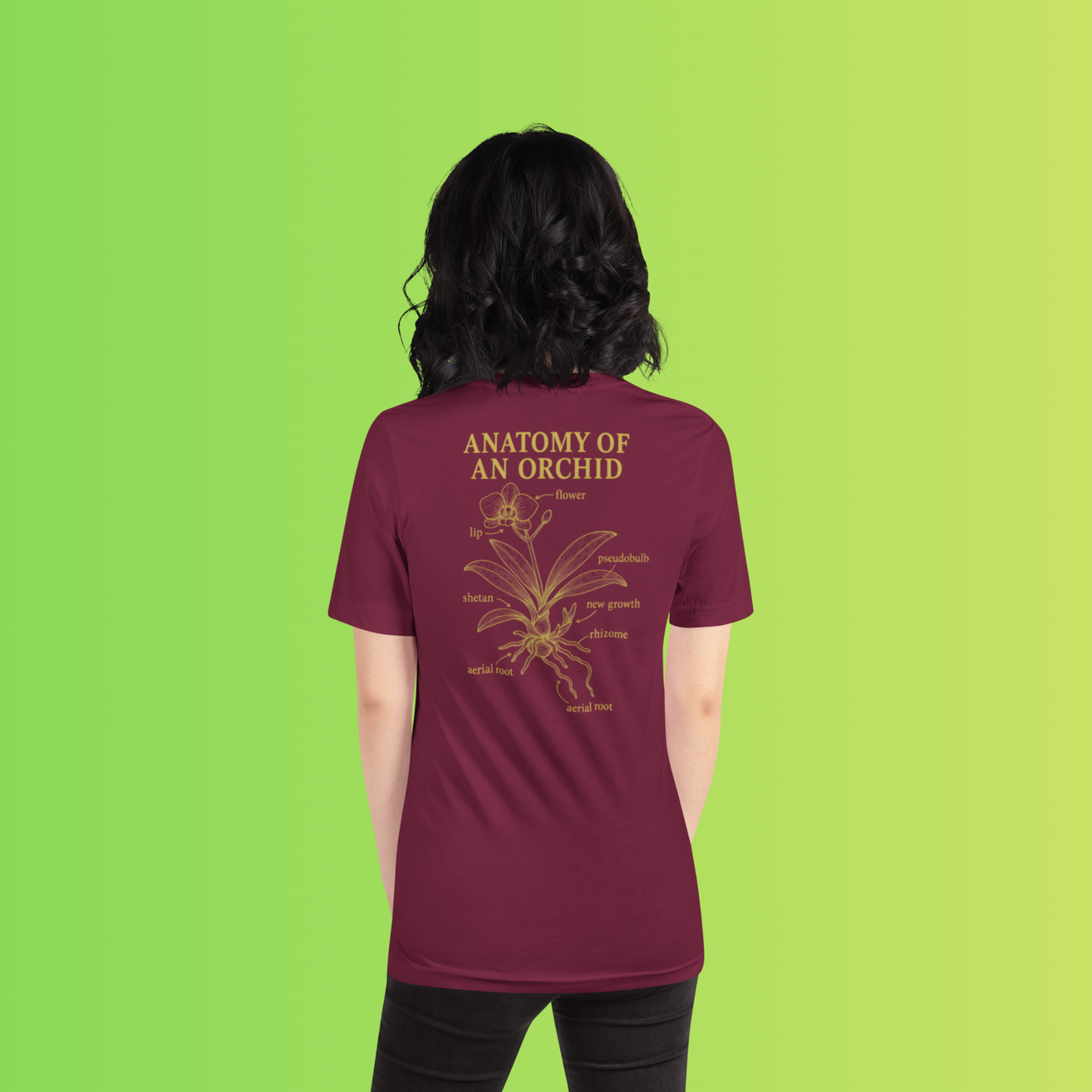Anatomy of an Orchid – Botanical Back Print Tee
