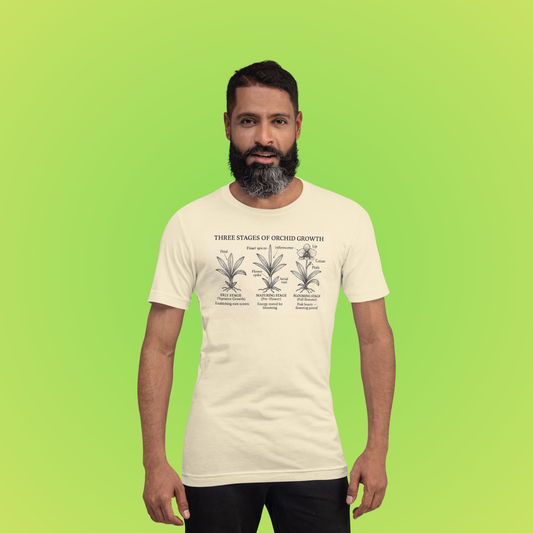 Three Stages of Orchid Growth – Vintage Botanical T-Shirt
