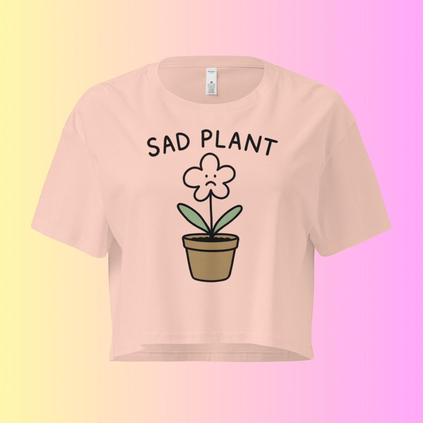 Sad Plant T-Shirt – Cute Minimalist Botanical Graphic Tee