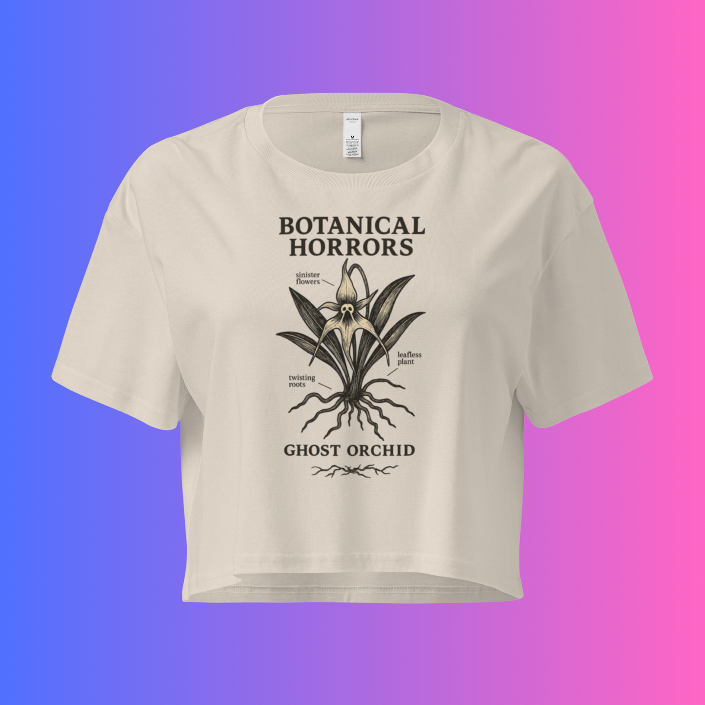 Botanical Horrors – Ghost Orchid Crop Top