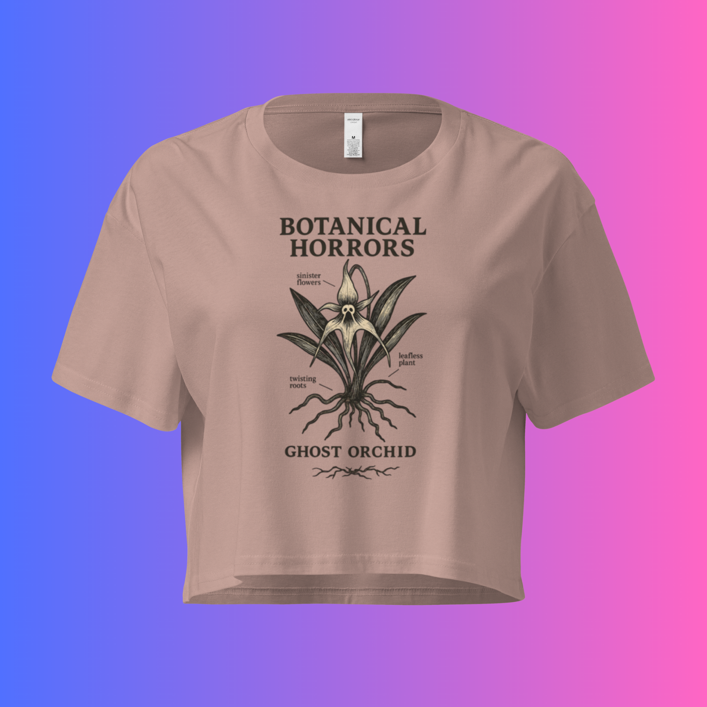 Botanical Horrors – Ghost Orchid Crop Top
