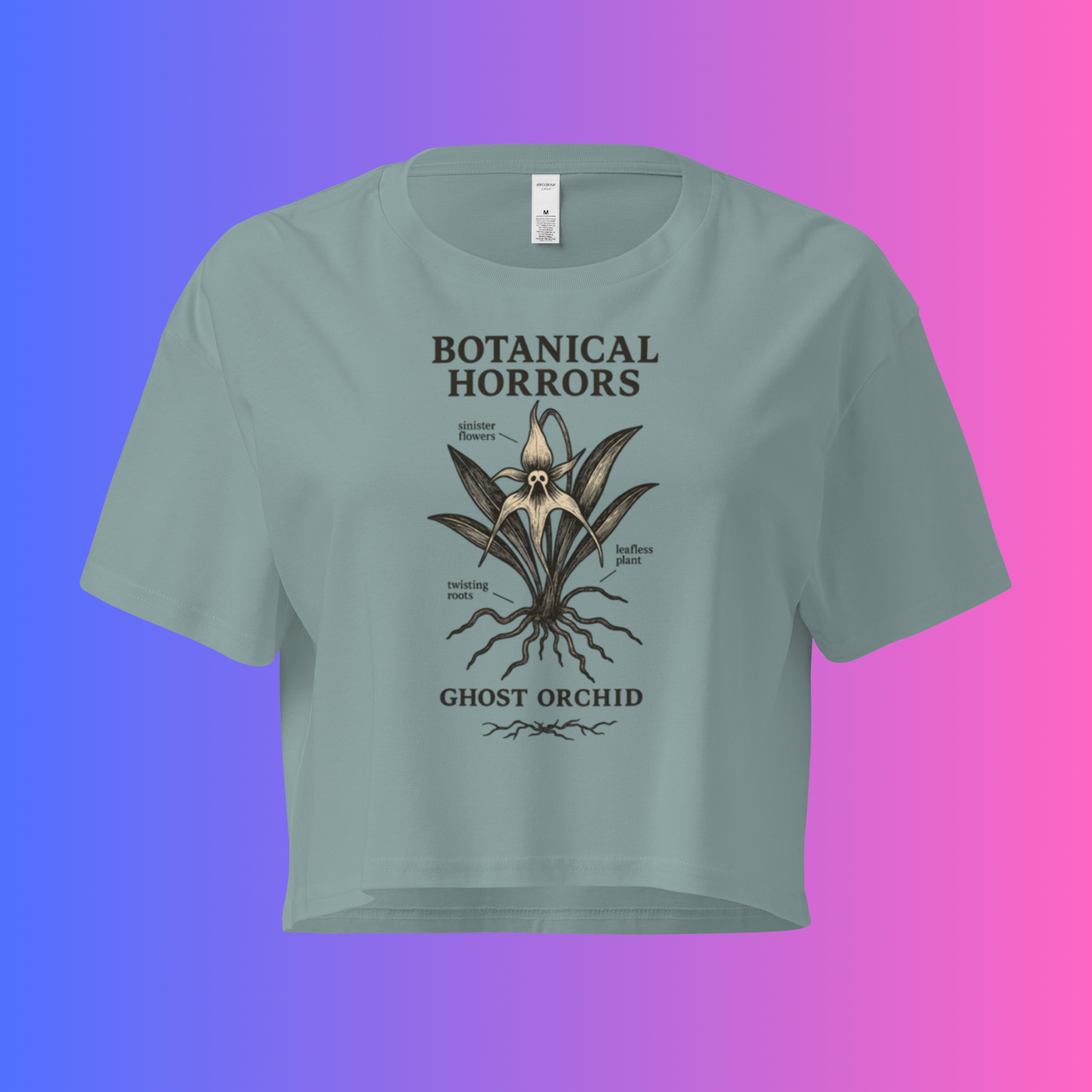 Botanical Horrors – Ghost Orchid Crop Top