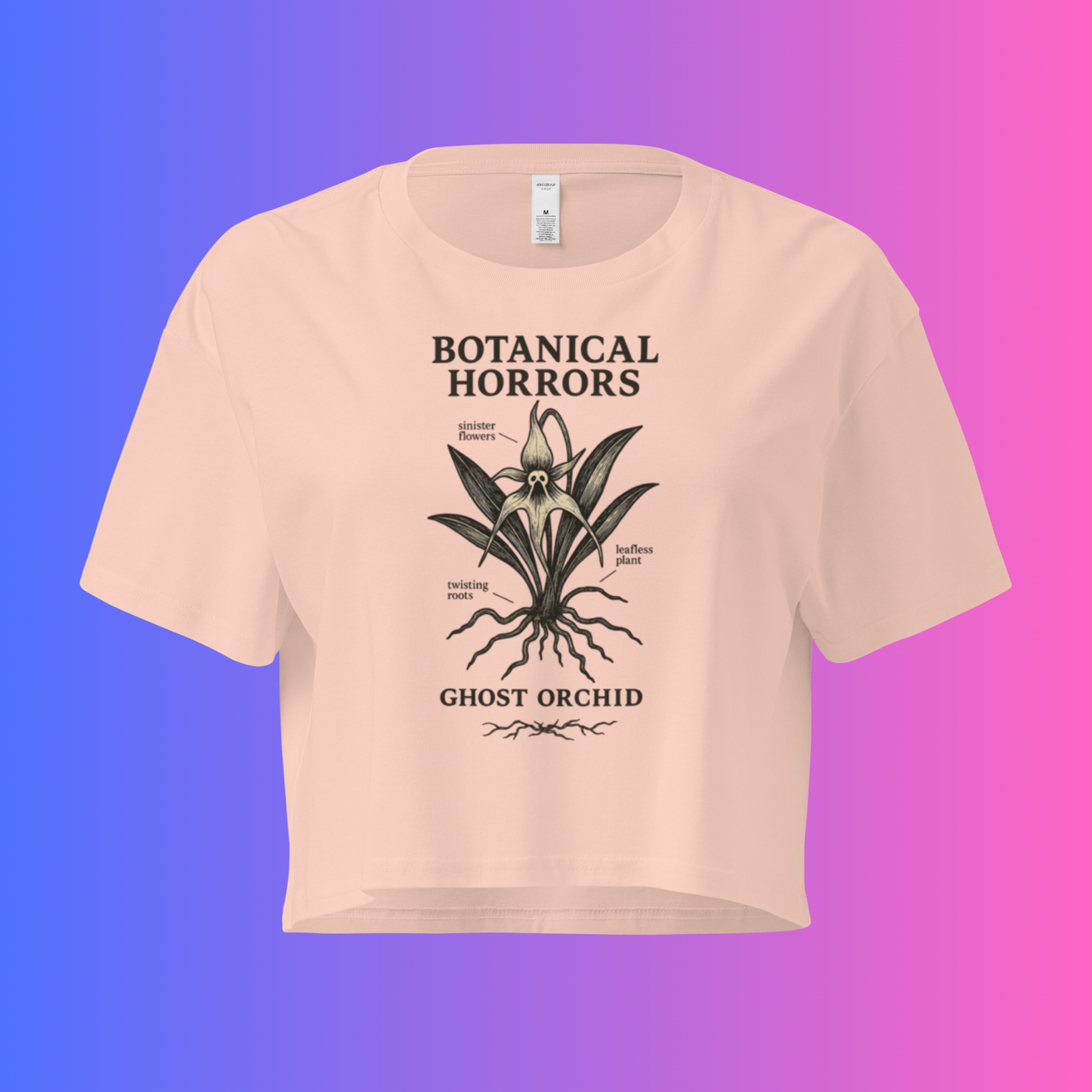 Botanical Horrors – Ghost Orchid Crop Top