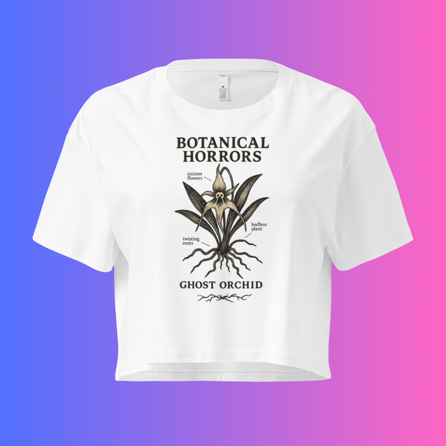 Botanical Horrors – Ghost Orchid Crop Top