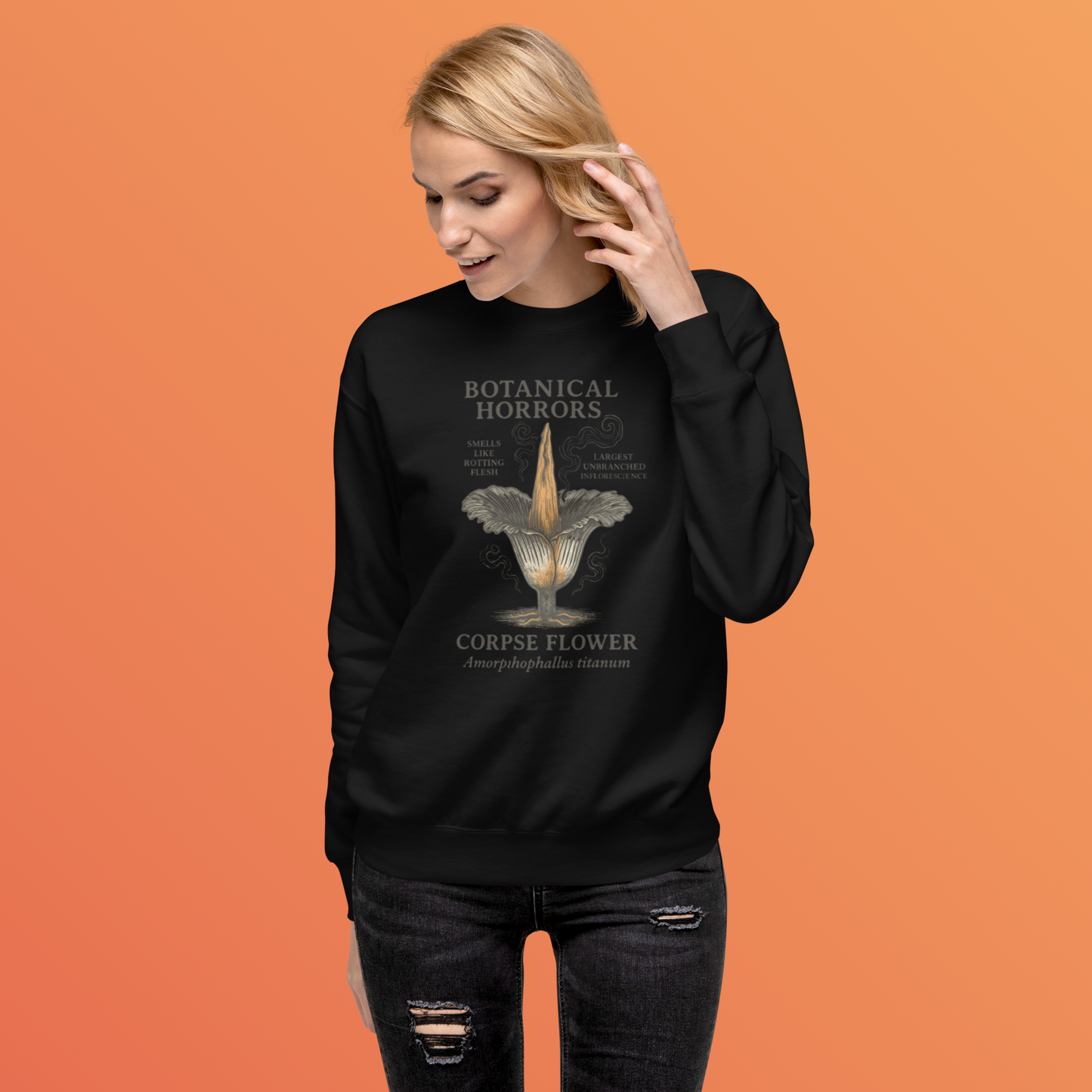 Botanical Horrors Corpse Flower Premium Sweatshirt