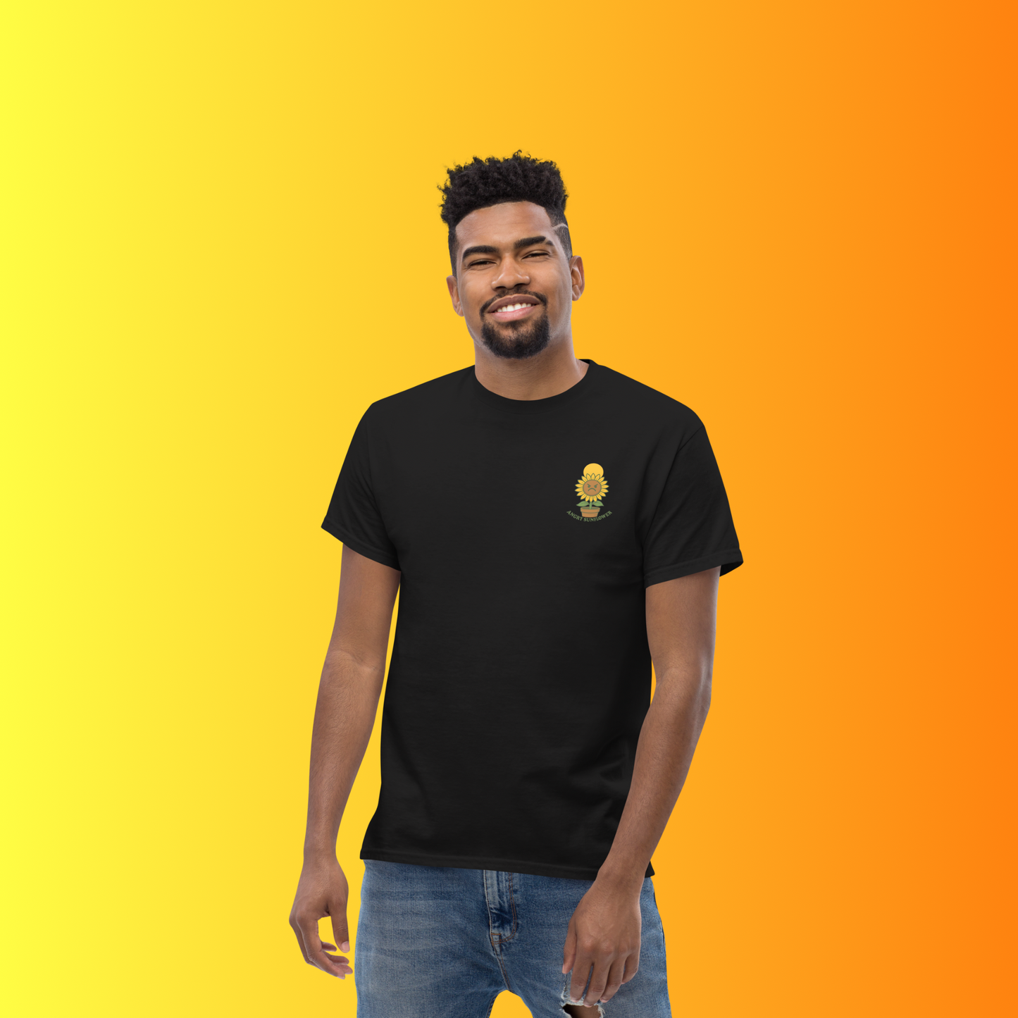 Angry Sunflower T-Shirt – Funny Plant Lover Graphic Tee for Gardeners & Cactus Fans