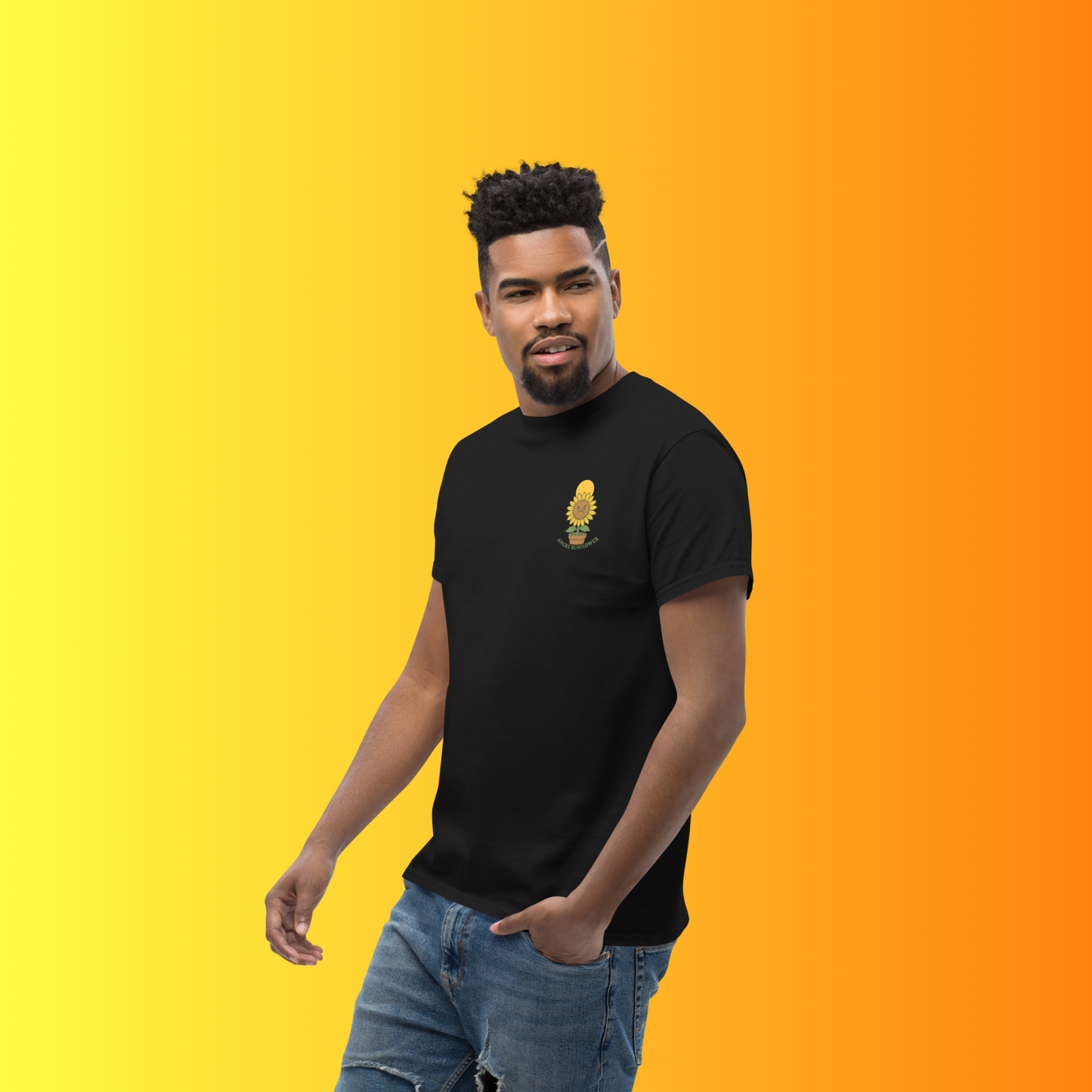 Angry Sunflower T-Shirt – Funny Plant Lover Graphic Tee for Gardeners & Cactus Fans