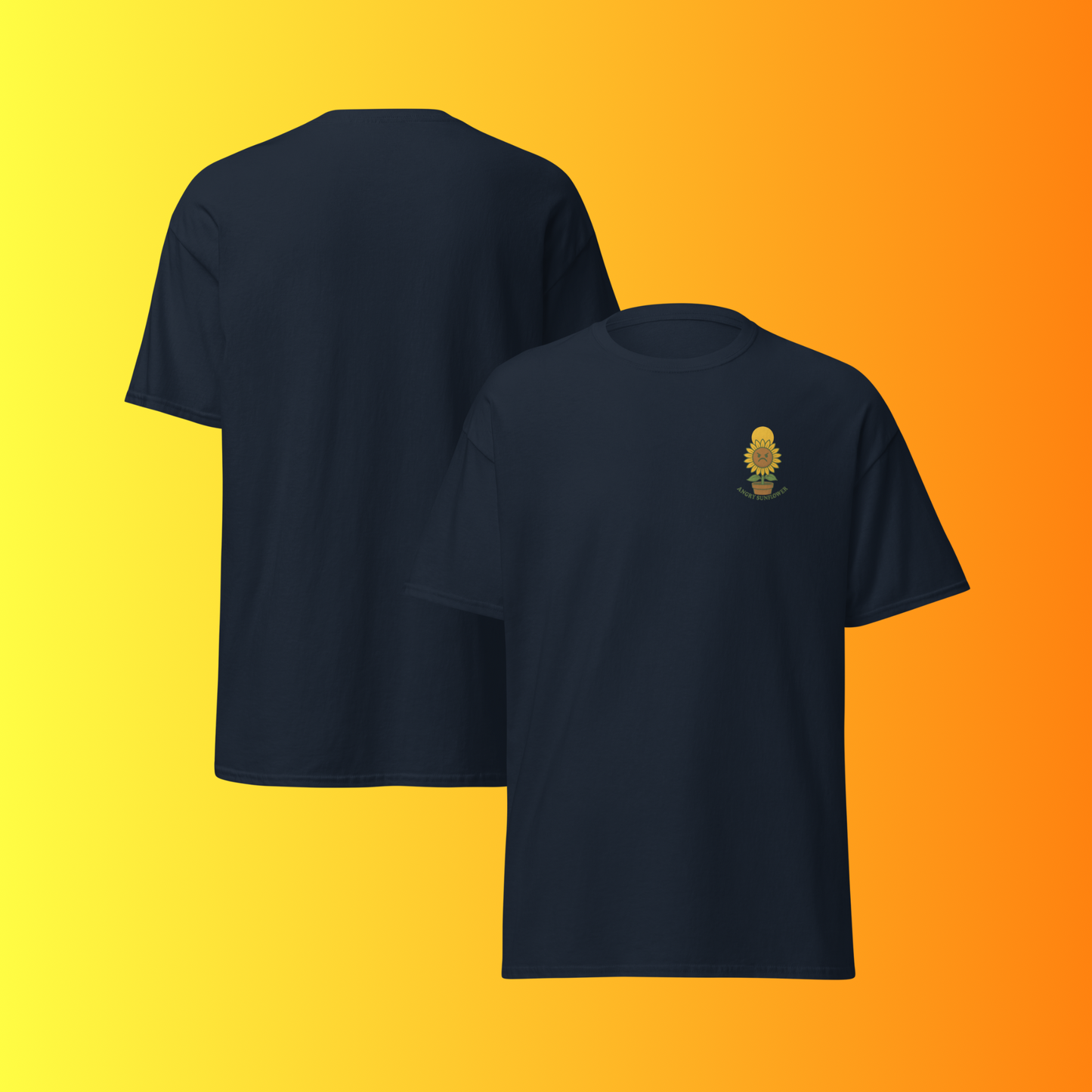 Angry Sunflower T-Shirt – Funny Plant Lover Graphic Tee for Gardeners & Cactus Fans