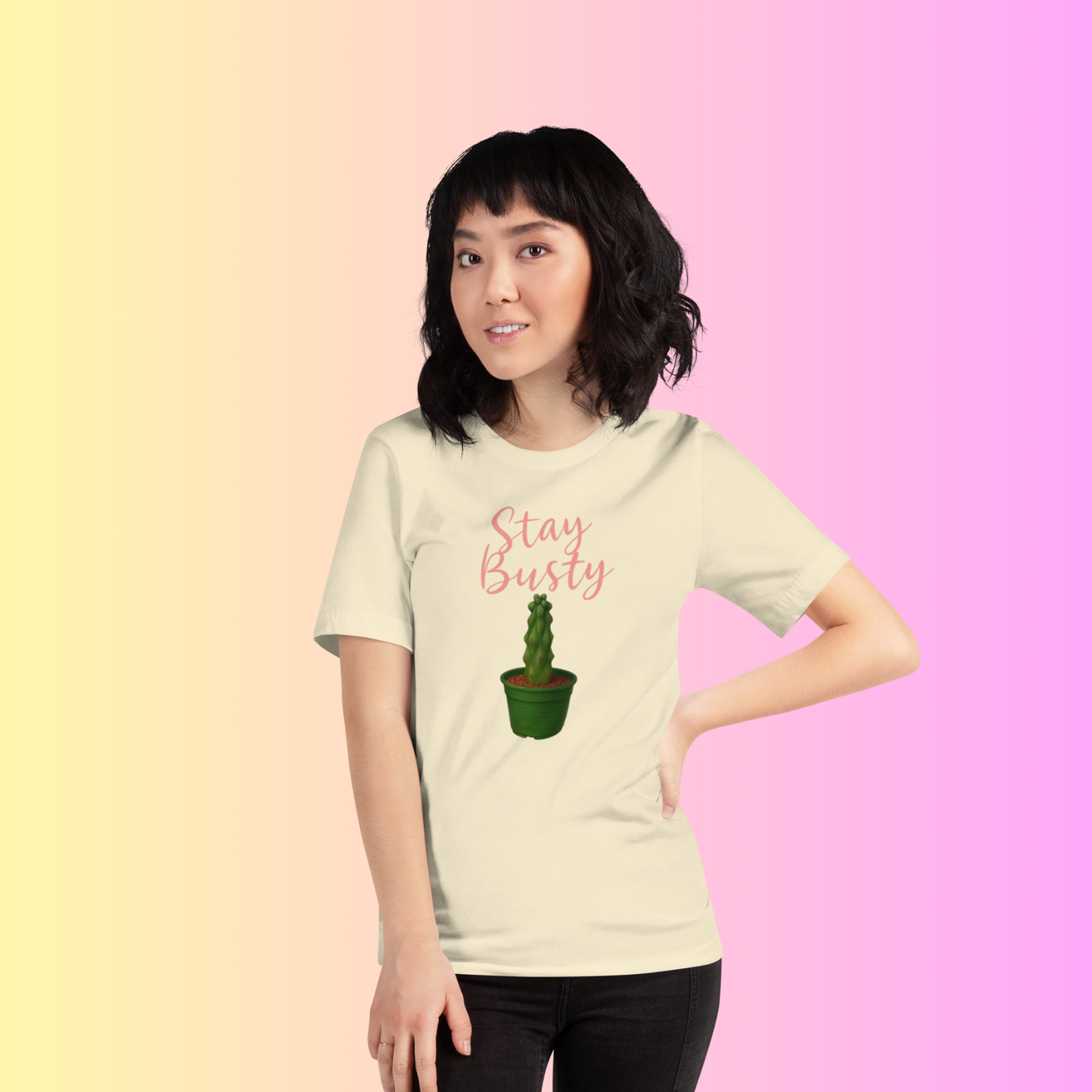 Boobie Cactus T-Shirt – Minimal Botanical Tee