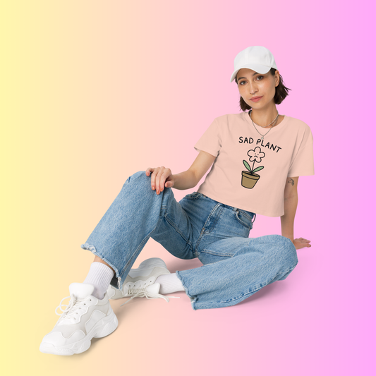 Sad Plant T-Shirt – Cute Minimalist Botanical Graphic Tee