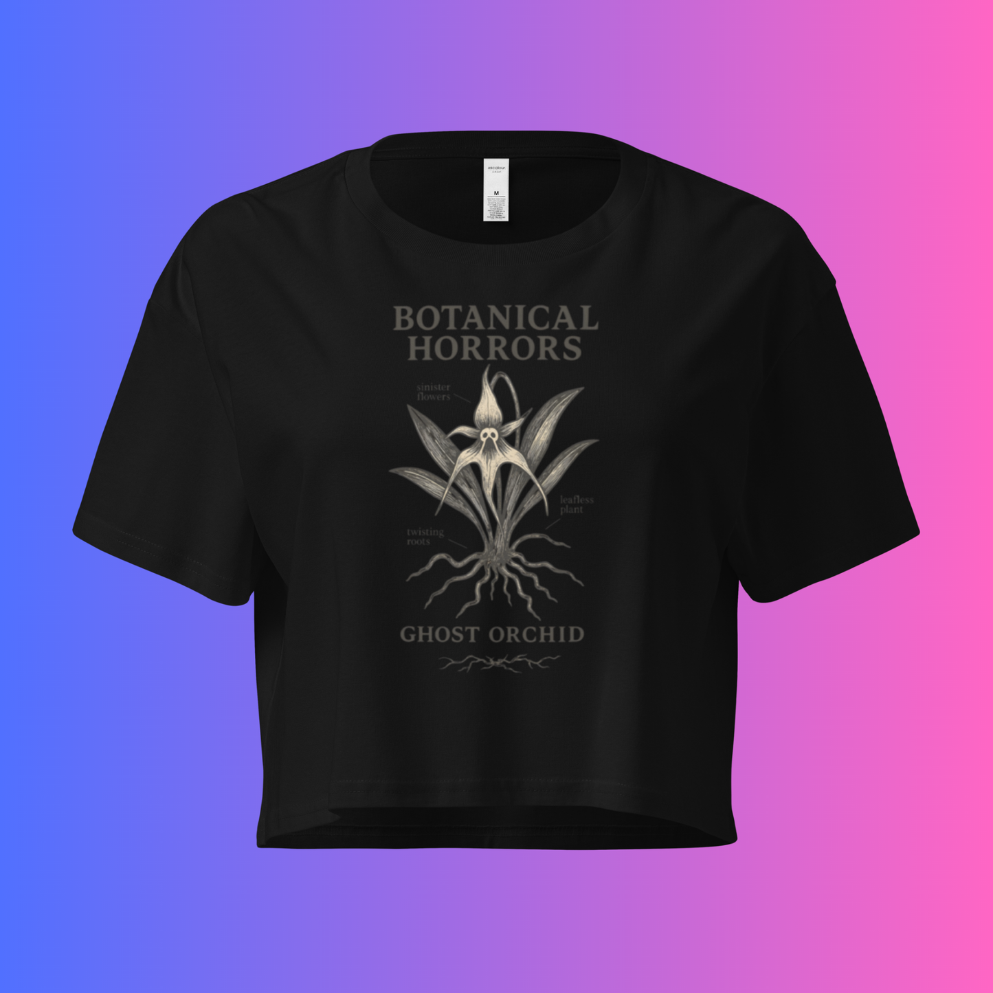 Botanical Horrors – Ghost Orchid Crop Top