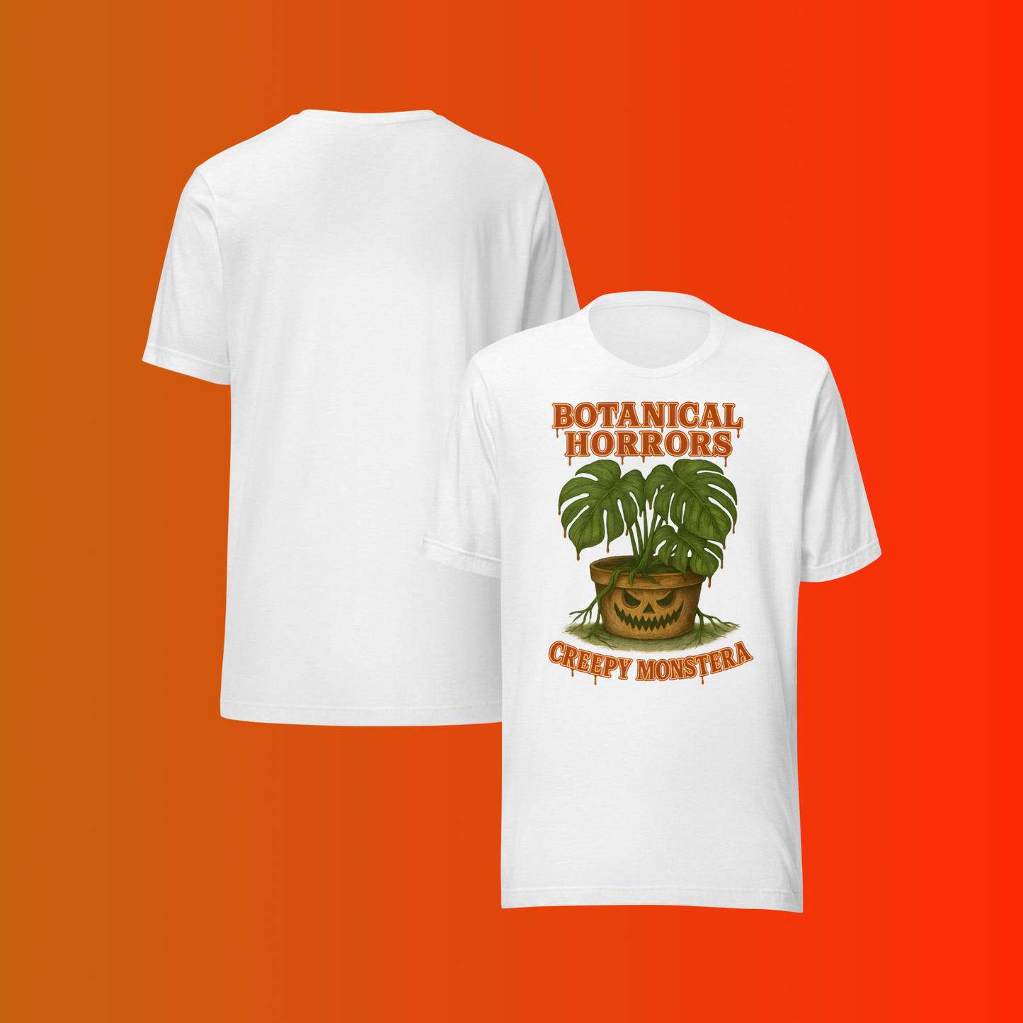Creepy Monstera Horror Plant Shirt – Botanical Halloween Graphic Tee