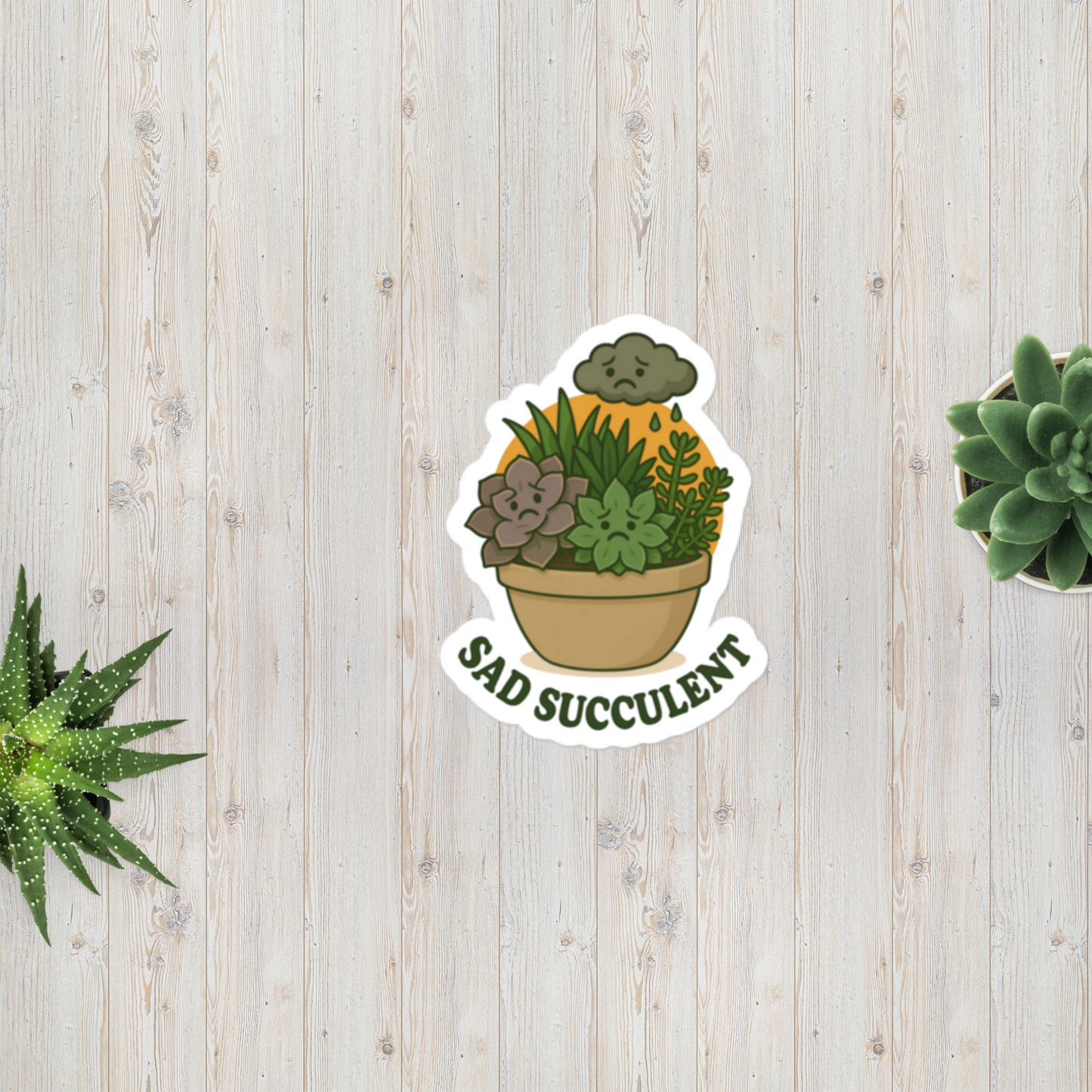 Sad Succulent Sticker