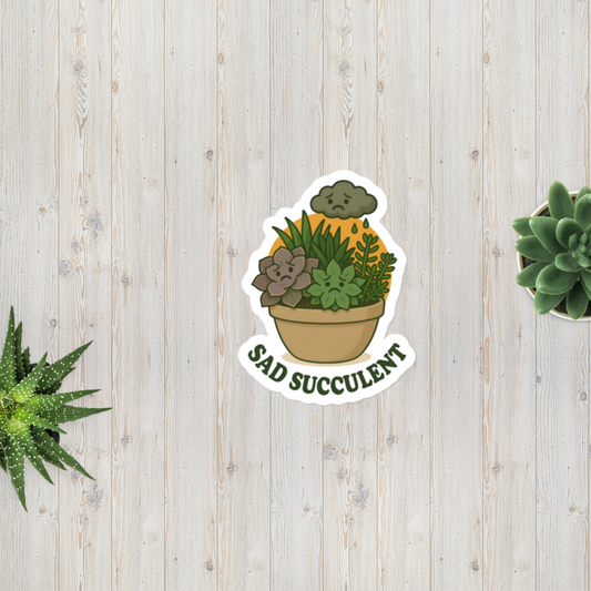 Sad Succulent Sticker