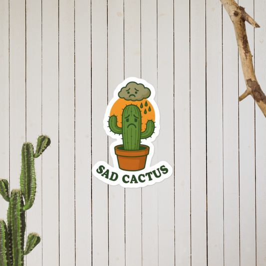 Sad Cactus Sticker